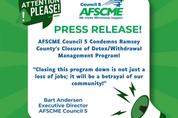 Ramsey County Closure of Detox press release graphic 9.18.25