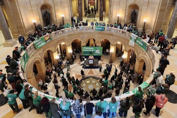 AFSCME Day on the Hill picture of members in the Capitol Rotunda