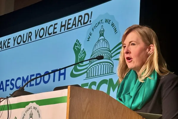 Speaker Emerita Hortman Addressing our 2025 AFSCME Day on the Hill