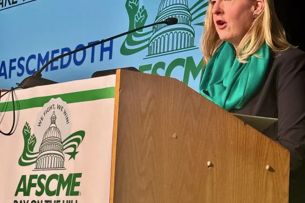 Speaker Emerita Hortman Addressing our 2025 AFSCME Day on the Hill