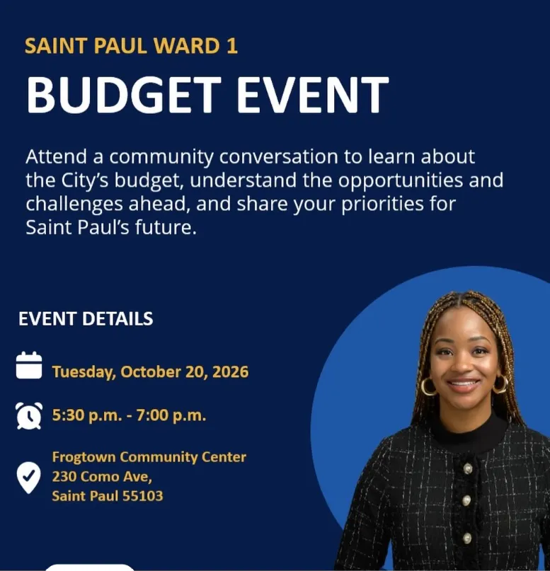 Ward 1 Budget Event Poster